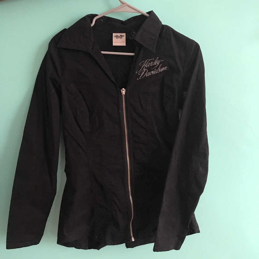 Harley Davidson black long sleeve shirt / jacket